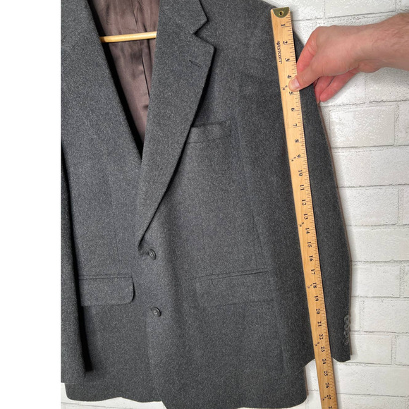 Huckberry Vintage 38R Luxury CAMEL HAIR 2 Button Blazer $450 Wool Jacket Gray - Picture 9 of 10